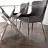 Native Home Lifestyle Marble Glass Rectangle Dining Table With 4 Chairs