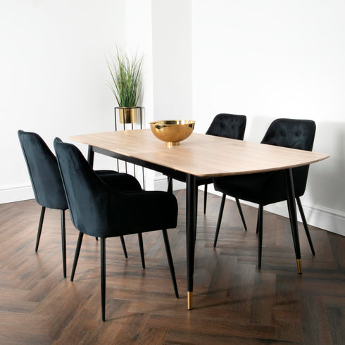 Native Home Lifestyle Light Oak Cambridge Dining Table With 4 Chairs