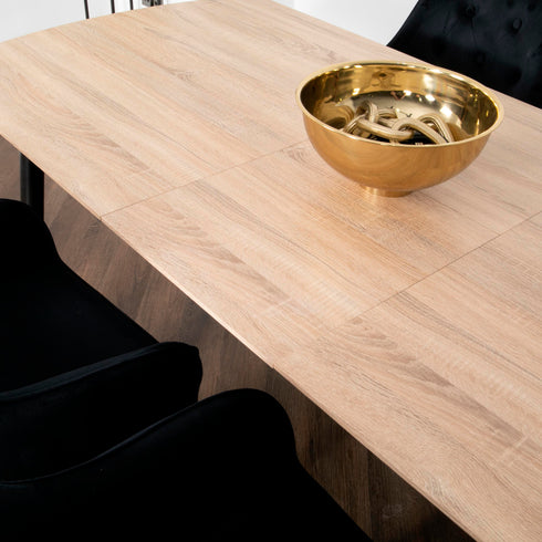 Native Home Lifestyle Light Oak Cambridge Dining Table With 6 Chairs