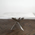 Native Home Lifestyle Silver Plated Marble Glass Dining Table