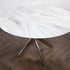 Native Home Lifestyle Silver Plated Marble Glass Round Dining Table