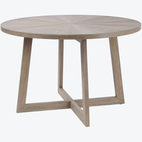 Libra Dowell Round Mindi Wood Dining Table