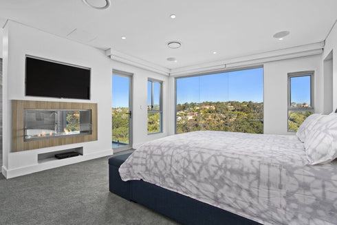 Ecosmart Fire Flex 50DB Double Sided Fireplace Insert - Black Finish / Black Burner - ESF.FX.50DB.B