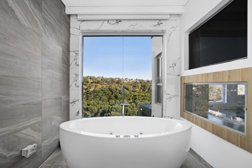 Ecosmart Fire Flex 50DB Double Sided Fireplace Insert - Black Finish / Black Burner - ESF.FX.50DB.B