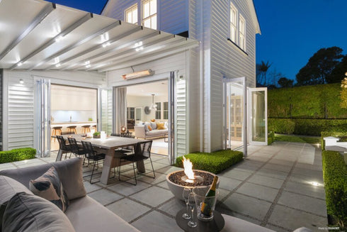 Ecosmart Fire Mix 850 Fire Pit Bowl - Graphite Finish / Stainless Steel Burner - ESF.O.MX8.GH