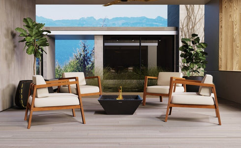 Ecosmart Fire Nova 600 Fire Pit - Natural Finish / Stainless Steel Burner - ESF.O.NOV.600.GH