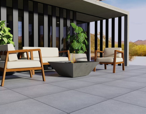 Ecosmart Fire Nova 850 Fire Pit - Natural Finish / Stainless Steel Burner - ESF.O.NOV.850.NA