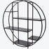 Libra Fitzroy Bronze Emperador Marble Circular Shelving Unit