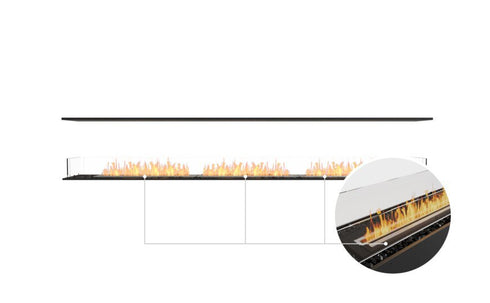 Ecosmart Fire Flex 122IL Island Fireplace Insert - Black Finish / Black Burner - ESF.FX.122IL.B