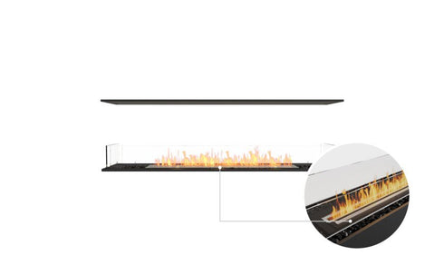 Ecosmart Fire Flex 68IL Island Fireplace Insert - Black Finish / Black Burner - ESF.FX.68IL.B