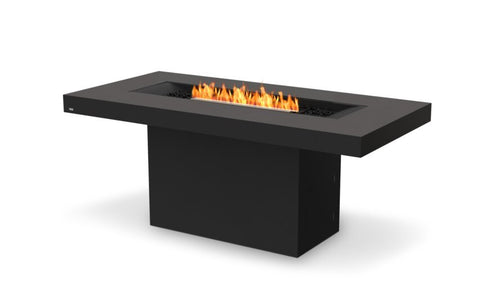 Ecosmart Fire Gin 90 (Bar) Fire Pit Table - Graphite Finish / Black Burner - ESF.O.GIN.90.B.GH.B