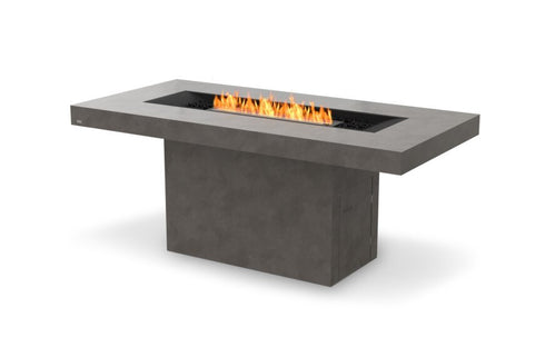 Ecosmart Fire Gin 90 (Bar) Fire Pit Table - Natural Finish / Black Burner - ESF.O.GIN.90.B.NA.B