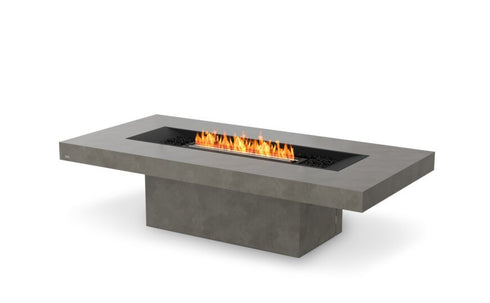 Ecosmart Fire Gin 90 (Chat)Fire Pit Table - Natural Finish / Black Burner - ESF.O.GIN.90.C.NA.B