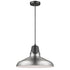 Pendant Luminaire In Satin Nickel And Matt Black LL00086