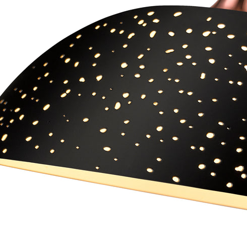 Pendant Luminaire In Black And Copper LL00094