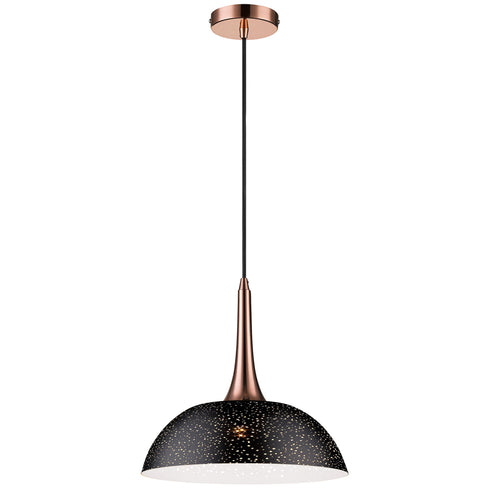 Pendant Luminaire In Black And Copper LL00094