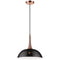Pendant Luminaire In Black And Copper LL00094