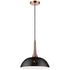 Pendant Luminaire In Black And Copper LL00094