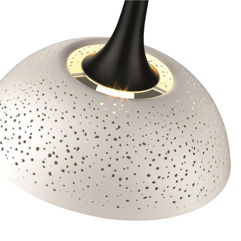 Pendant Luminaire In White And Matt Black LL00095