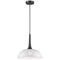 Pendant Luminaire In White And Matt Black LL00095