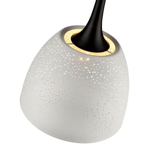 Pendant Luminaire In White And Matt Black LL00097