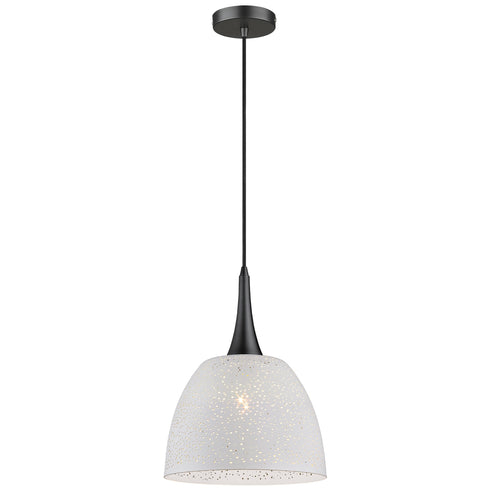Pendant Luminaire In White And Matt Black LL00097