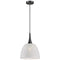 Pendant Luminaire In White And Matt Black LL00097