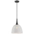 Pendant Luminaire In White And Matt Black LL00097