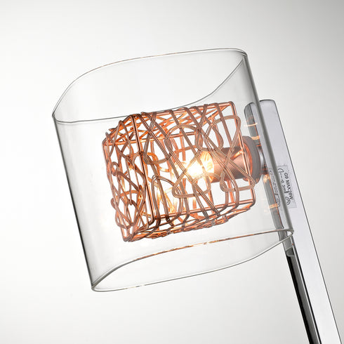 Table Lamp Luminaire In Chrome And Copper LL00101