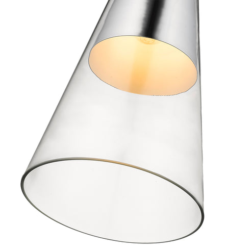 Pendant Luminaire In Clear And Chrome LL00117