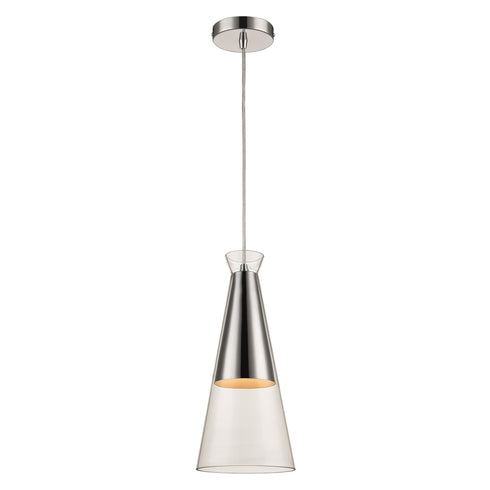 Pendant Luminaire In Clear And Chrome LL00117