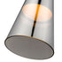 Pendant Luminaire In Smoked Grey And Chrome LL00119
