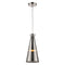 Pendant Luminaire In Smoked Grey And Chrome LL00119