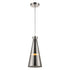 Pendant Luminaire In Smoked Grey And Chrome LL00119