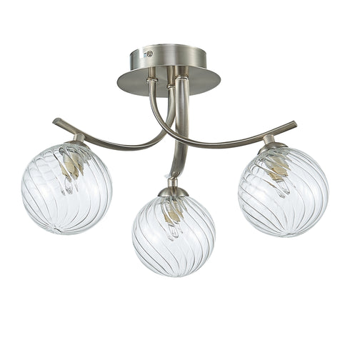 Flush luminaire in Satin Nickle LL00121