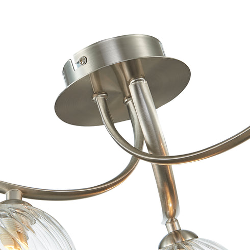 Flush luminaire in Satin Nickle LL00121