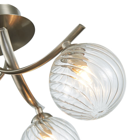 Flush luminaire in Satin Nickle LL00121