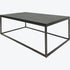 Libra Kirkstone Iron Coffee Table Oak Finish, Galaxy Slate Top Large 140x81x43cm