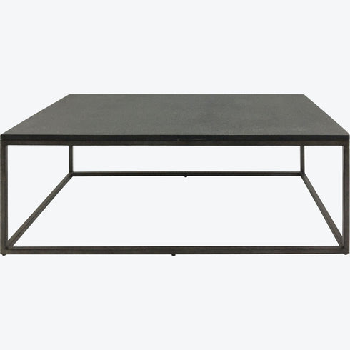 Libra Kirkstone Iron Coffee Table Oak Finish, Galaxy Slate Top Large 140x81x43cm