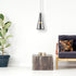 Pendant Luminaire In Smoked Grey And Chrome LL00119