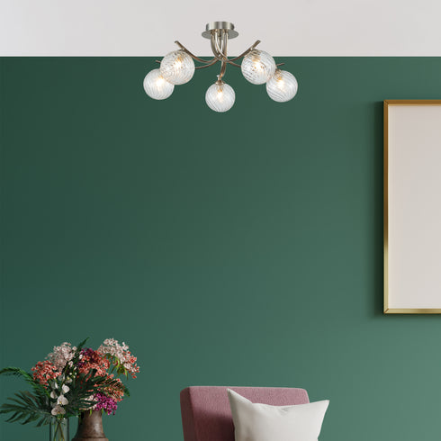 Flush luminaire in Satin Nickle LL00122