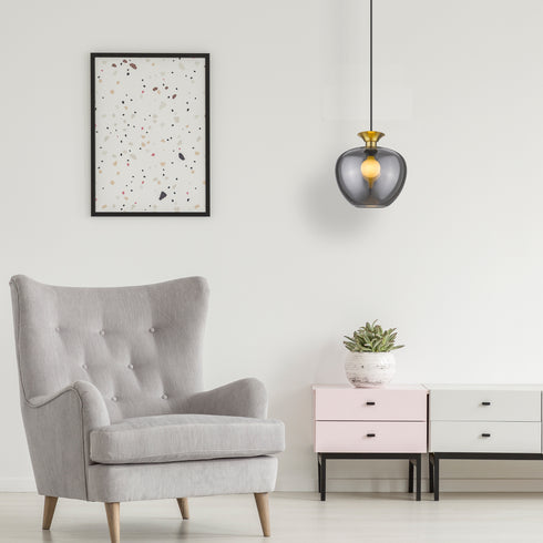 Pendant Luminaire In Smoked Grey LL00188