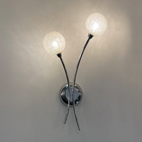 Wall Luminaire In Chrome And Clear LL00214