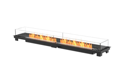 Ecosmart Fire Linear 90 Fire Pit Kit - Black Finish / Black Burner - ESF.B.FPK.L.90.B