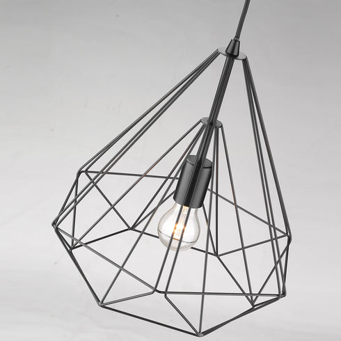 Pendant Luminaire In Matt Black LL00148