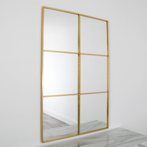 Native Home Lifestyle Manhattan Gold Window Mirror (120X80Cm)
