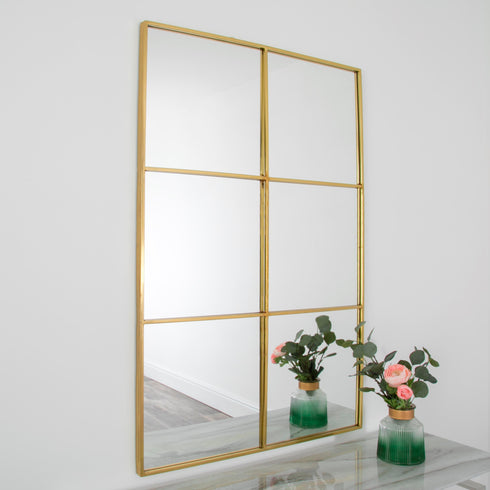 Native Home Lifestyle Manhattan Gold Window Mirror (120X80Cm)