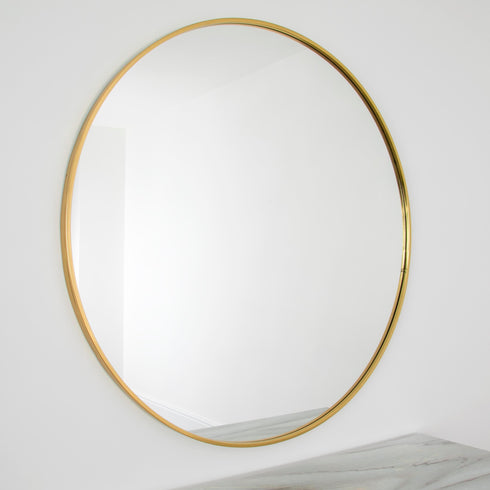 Native Home Lifestyle Gold Manhattan Round Mirror - Large