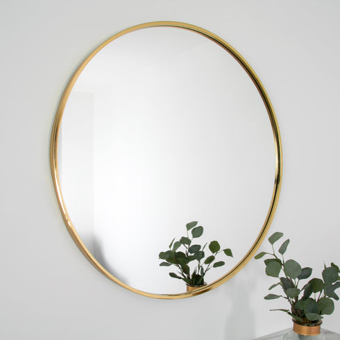 Native Home Lifestyle Gold Manhattan Round Mirror - Medium
