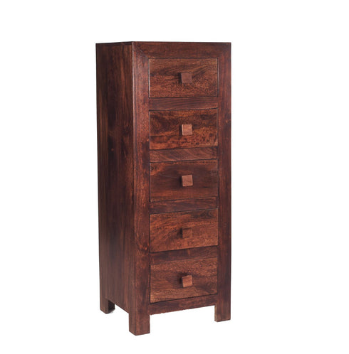 Toko Dark Mango 5 Drawer Chest